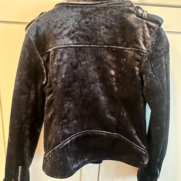 Blank NYC Black Velvet Leather Jacket - Picture 2 of 3